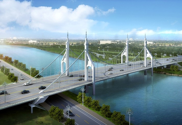 1、聊城 湖南路徒駭河大橋（效果圖）